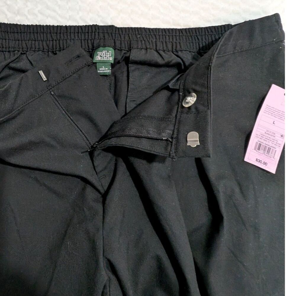 Women's Wide Leg Pants - Wild Fable - Black Size L - Picture 5 of 6